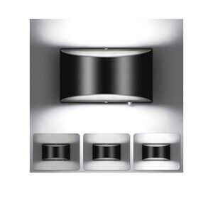 ChangM Modern LED Wall Sconce Hardwired 10W Cool Black-cool white-1 pack